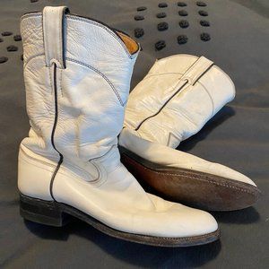Ladies Justin USA Pearl Leather Almond Toe Roper Western Cowgirl Boot Size: 6 B
